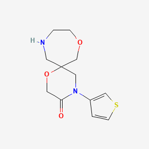 molecular formula C12H16N2O3S B8111169 4-(Thiophen-3-Yl)-1,8-Dioxa-4,11-Diazaspiro[5.6]Dodecan-3-One 