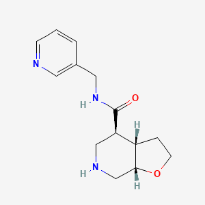 molecular formula C14H19N3O2 B8111192 (3aS,4S,7aS)-N-(pyridin-3-ylmethyl)octahydrofuro[2,3-c]pyridine-4-carboxamide 