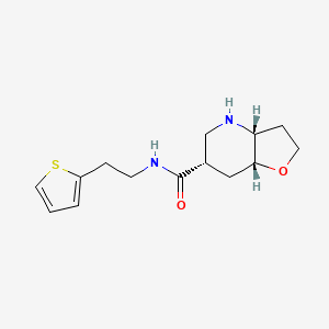 molecular formula C14H20N2O2S B8111235 (3aR,6S,7aR)-N-(2-(thiophen-2-yl)ethyl)octahydrofuro[3,2-b]pyridine-6-carboxamide 
