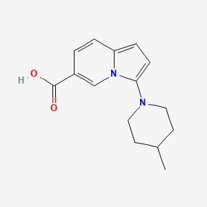 molecular formula C15H18N2O2 B8111241 3-(4-Methylpiperidin-1-Yl)Indolizine-6-Carboxylic Acid 