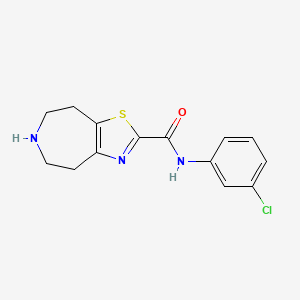 molecular formula C14H14ClN3OS B8111268 N-(3-Chlorophenyl)-5,6,7,8-Tetrahydro-4H-Thiazolo[4,5-D]Azepine-2-Carboxamide 