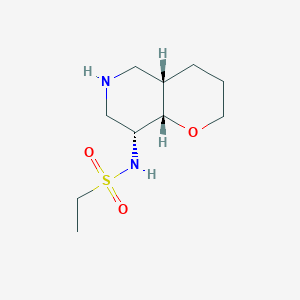 molecular formula C10H20N2O3S B8111278 Rel-N-((4As,8R,8As)-Octahydro-2H-Pyrano[3,2-C]Pyridin-8-Yl)Ethanesulfonamide 