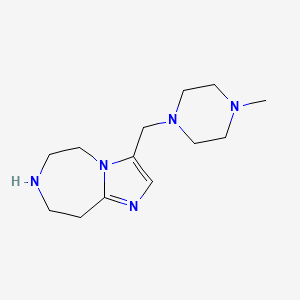 molecular formula C13H23N5 B8111286 3-((4-methylpiperazin-1-yl)methyl)-6,7,8,9-tetrahydro-5H-imidazo[1,2-d][1,4]diazepine 