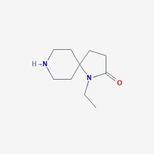 molecular formula C10H18N2O B8111292 1-Ethyl-1,8-diazaspiro[4.5]decan-2-one 
