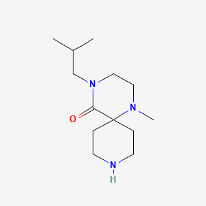 molecular formula C13H25N3O B8111293 4-Isobutyl-1-methyl-1,4,9-triazaspiro[5.5]undecan-5-one 