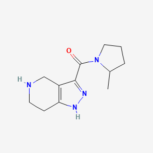 molecular formula C12H18N4O B8111299 (2-Methylpyrrolidin-1-Yl)(4,5,6,7-Tetrahydro-1H-Pyrazolo[4,3-C]Pyridin-3-Yl)Methanone 