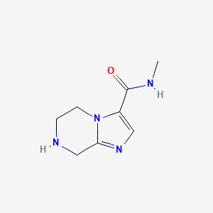 molecular formula C8H12N4O B8111304 N-Methyl-5,6,7,8-tetrahydroimidazo[1,2-a]pyrazine-3-carboxamide 