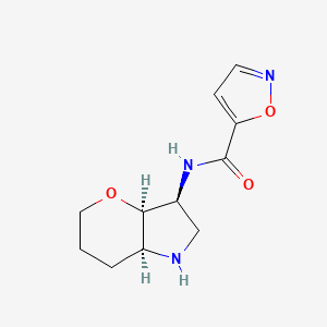 molecular formula C11H15N3O3 B8111324 Rel-N-((3S,3Ar,7As)-Octahydropyrano[3,2-B]Pyrrol-3-Yl)Isoxazole-5-Carboxamide 
