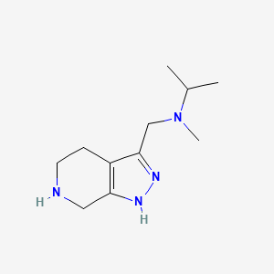 molecular formula C11H20N4 B8111329 N-Methyl-N-((4,5,6,7-Tetrahydro-1H-Pyrazolo[3,4-C]Pyridin-3-Yl)Methyl)Propan-2-Amine 