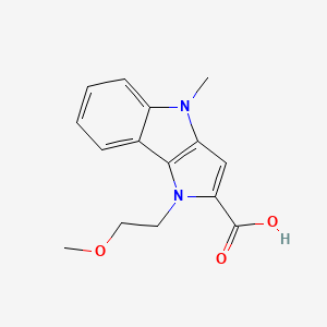 molecular formula C15H16N2O3 B8111357 1-(2-Methoxyethyl)-4-Methyl-1,4-Dihydropyrrolo[3,2-B]Indole-2-Carboxylic Acid 