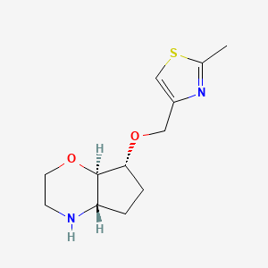 molecular formula C12H18N2O2S B8111414 (4aS,7R,7aR)-7-((2-methylthiazol-4-yl)methoxy)octahydrocyclopenta[b][1,4]oxazine 