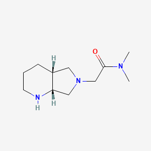 molecular formula C11H21N3O B8111422 rel-N,N-dimethyl-2-((4aR,7aR)-tetrahydro-1H-pyrrolo[3,4-b]pyridin-6(2H,7H,7aH)-yl)acetamide 