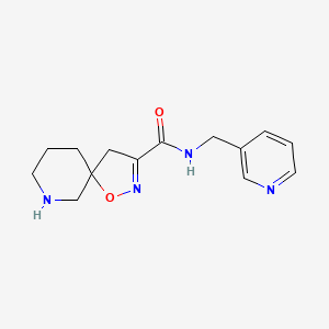 molecular formula C14H18N4O2 B8111435 N-(Pyridin-3-ylmethyl)-1-oxa-2,7-diazaspiro[4.5]dec-2-ene-3-carboxamide 