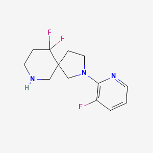 molecular formula C13H16F3N3 B8111445 6,6-Difluoro-2-(3-fluoropyridin-2-yl)-2,9-diazaspiro[4.5]decane 