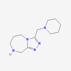 molecular formula C12H21N5 B8111449 3-(piperidin-1-ylmethyl)-6,7,8,9-tetrahydro-5H-[1,2,4]triazolo[4,3-a][1,4]diazepine 
