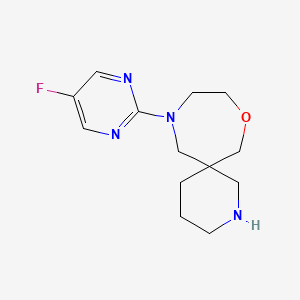 molecular formula C13H19FN4O B8111453 11-(5-Fluoropyrimidin-2-yl)-8-oxa-2,11-diazaspiro[5.6]dodecane 