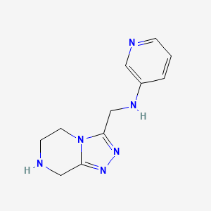 molecular formula C11H14N6 B8111465 N-((5,6,7,8-Tetrahydro-[1,2,4]triazolo[4,3-a]pyrazin-3-yl)methyl)pyridin-3-amine 