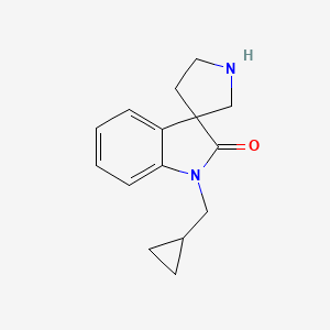 molecular formula C15H18N2O B8111470 1-(Cyclopropylmethyl)spiro[indoline-3,3'-pyrrolidin]-2-one 