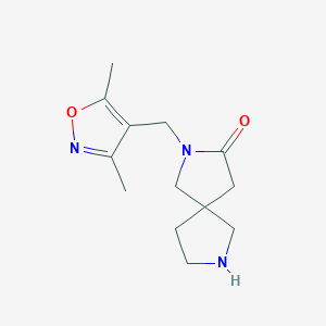 molecular formula C13H19N3O2 B8111482 2-((3,5-Dimethylisoxazol-4-yl)methyl)-2,7-diazaspiro[4.4]nonan-3-one 