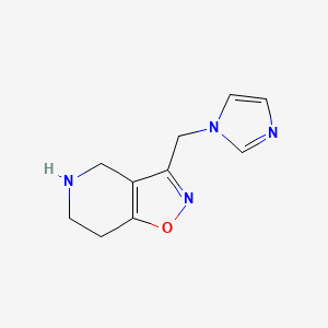molecular formula C10H12N4O B8111498 3-((1H-Imidazol-1-yl)methyl)-4,5,6,7-tetrahydroisoxazolo[4,5-c]pyridine 