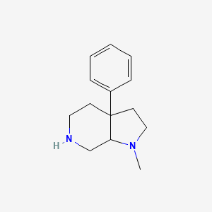 molecular formula C14H20N2 B8111513 1-Methyl-3a-phenyloctahydro-1H-pyrrolo[2,3-c]pyridine 