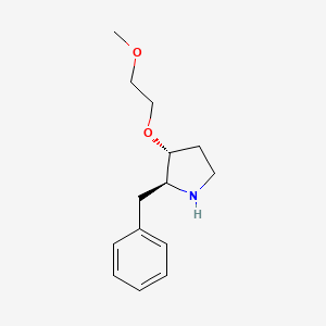 molecular formula C14H21NO2 B8111527 rel-(2S,3R)-2-benzyl-3-(2-methoxyethoxy)pyrrolidine 