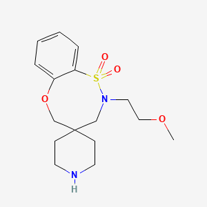 molecular formula C16H24N2O4S B8111566 2-(2-Methoxyethyl)-3,5-Dihydro-2H-Spiro[Benzo[B][1,4,5]Oxathiazocine-4,4'-Piperidine] 1,1-Dioxide 