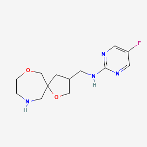 molecular formula C13H19FN4O2 B8111573 N-(1,7-Dioxa-10-Azaspiro[4.6]Undecan-3-Ylmethyl)-5-Fluoropyrimidin-2-Amine 