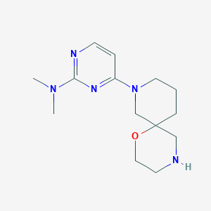 molecular formula C14H23N5O B8111582 N,N-dimethyl-4-(1-oxa-4,8-diazaspiro[5.5]undecan-8-yl)pyrimidin-2-amine 