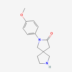 molecular formula C14H18N2O2 B8111589 2-(4-Methoxyphenyl)-2,7-diazaspiro[4.4]nonan-3-one 