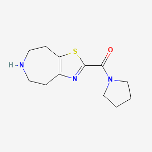 molecular formula C12H17N3OS B8111605 Pyrrolidin-1-yl(5,6,7,8-tetrahydro-4H-thiazolo[4,5-d]azepin-2-yl)methanone 