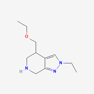 molecular formula C11H19N3O B8111667 4-(Ethoxymethyl)-2-ethyl-4,5,6,7-tetrahydro-2H-pyrazolo[3,4-c]pyridine 