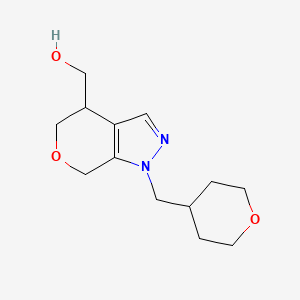 molecular formula C13H20N2O3 B8111672 (1-((Tetrahydro-2H-pyran-4-yl)methyl)-1,4,5,7-tetrahydropyrano[3,4-c]pyrazol-4-yl)methanol 