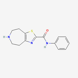 molecular formula C14H15N3OS B8111674 N-phenyl-5,6,7,8-tetrahydro-4H-thiazolo[4,5-d]azepine-2-carboxamide 