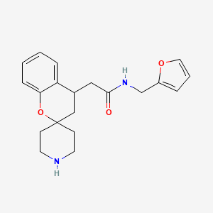 molecular formula C20H24N2O3 B8111677 N-(Furan-2-ylmethyl)-2-(spiro[chroman-2,4'-piperidin]-4-yl)acetamide 