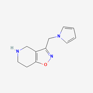molecular formula C11H13N3O B8111733 3-((1H-Pyrrol-1-yl)methyl)-4,5,6,7-tetrahydroisoxazolo[4,5-c]pyridine 