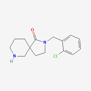 molecular formula C15H19ClN2O B8111786 2-(2-Chlorobenzyl)-2,7-diazaspiro[4.5]decan-1-one 