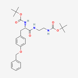 molecular formula C28H39N3O6 B8111837 (S)-Tert-butyl 1-(2-N-boc-aminoethylamino)-3-(4-(benzyloxy)phenyl)-1-oxopropan-2-ylcarbamate 