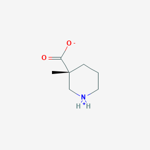 molecular formula C7H13NO2 B8111863 (3R)-3-methylpiperidin-1-ium-3-carboxylate 