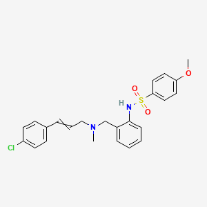 molecular formula C24H25ClN2O3S B8111869 2-[n-(4-甲氧基苯磺酰基)]氨基-n-(4-氯肉桂酰基)-n-甲基苄胺 
