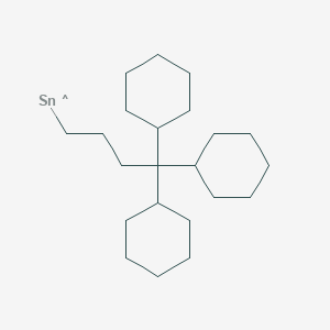 molecular formula C22H39Sn B8111899 (4,4,4-Tricyclohexylbutyl)stannanylidyne 