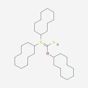 molecular formula C31H58OS2 B8111904 Cyclodecyloxy-[di(cyclodecyl)-lambda4-sulfanylidene]methanethiol 