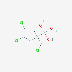 molecular formula C7H13Cl3O3 B8111907 4-Chloro-2-(2-chloroethyl)-2-(chloromethyl)butane-1,1,1-tris(olate) 