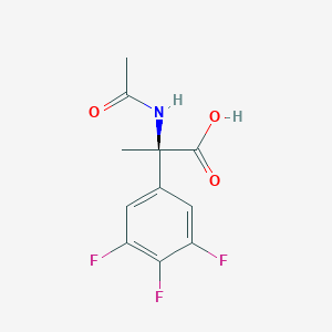 molecular formula C11H10F3NO3 B8111942 (2R)-2-acetamido-2-(3,4,5-trifluorophenyl)propanoic acid 