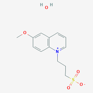 molecular formula C13H17NO5S B8111974 3-(6-Methoxyquinolin-1-ium-1-yl)propane-1-sulfonate;hydrate 