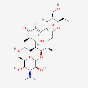 molecular formula C31H53NO10 B8111987 (4R,5S,6S,7R,9R,11E,13E,15R,16R)-6-(((3S,4S,5S,6S)-4-(dimethylamino)-3,5-dihydroxy-6-methyltetrahydro-2H-pyran-2-yl)oxy)-16-ethyl-4-hydroxy-7-(2-hydroxyethyl)-15-(hydroxymethyl)-5,9,13-trimethyloxacyclohexadeca-11,13-diene-2,10-dione 
