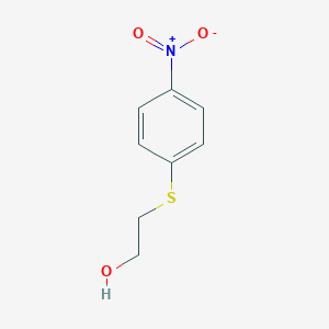 molecular formula C8H9NO3S B081120 乙醇，2-[(4-硝基苯基)硫代]- CAS No. 13287-76-8