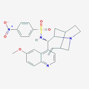 molecular formula C26H28N4O5S B8112003 N-[(S)-(5-ethenyl-1-azabicyclo[2.2.2]octan-2-yl)-(6-methoxyquinolin-4-yl)methyl]-4-nitrobenzenesulfonamide 