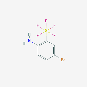 molecular formula C6H5BrF5NS B8112033 4-Bromo-2-(pentafluorosulfur)aniline 