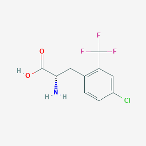 molecular formula C10H9ClF3NO2 B8112051 (2S)-2-Amino-3-[4-chloro-2-(trifluoromethyl)phenyl]propanoic acid 